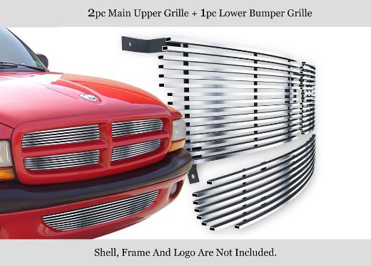 Stainless Steel Main Grille Inserts 97-04 Dakota, 98-03 Durango